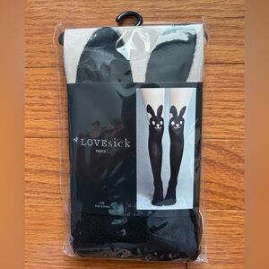 NWT Lovesick nude/bunny tights - size S/M